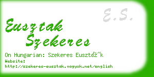 eusztak szekeres business card